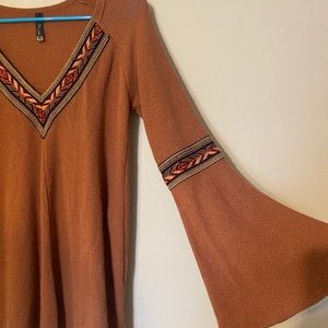 Bell sleeved boho sweater